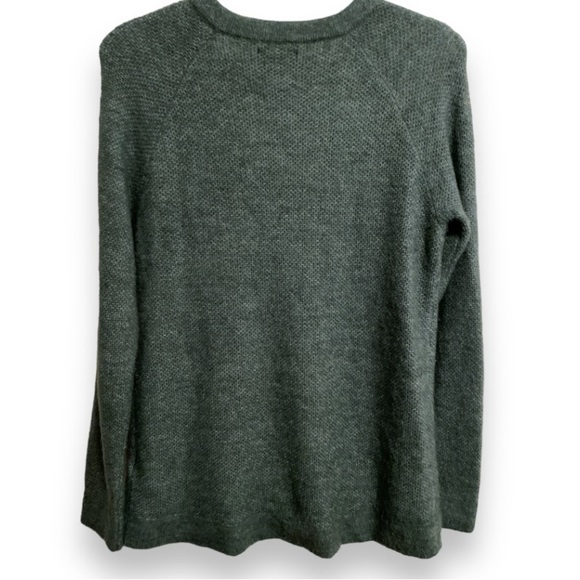 A&F ABERCROMBIE & FITCH Sage Green Zip Detail Cozy Knit Pullover Sweater Small - Picture 2 of 6